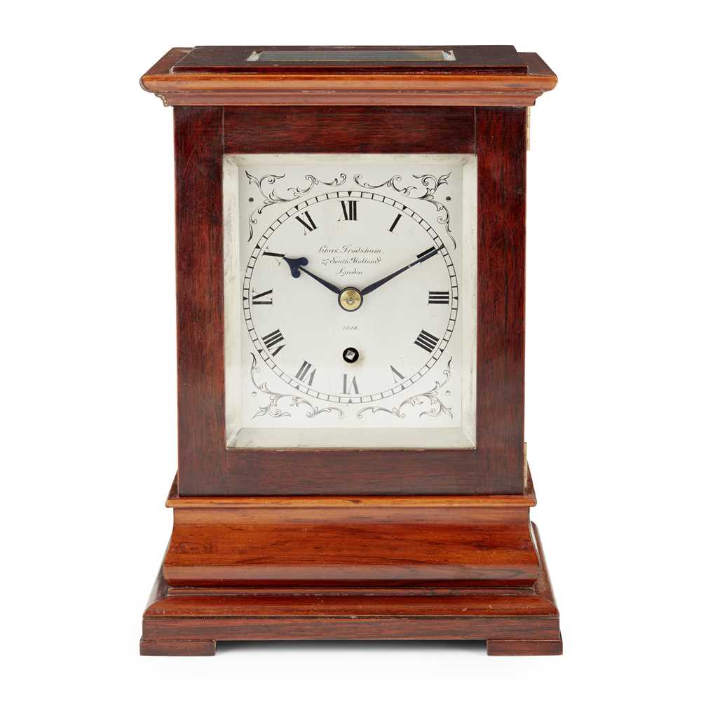 Y ROSEWOOD MANTEL CLOCK, CHARLES