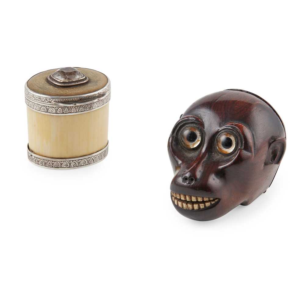 Y SCOTTISH SILVER MOUNTED IVORY AND