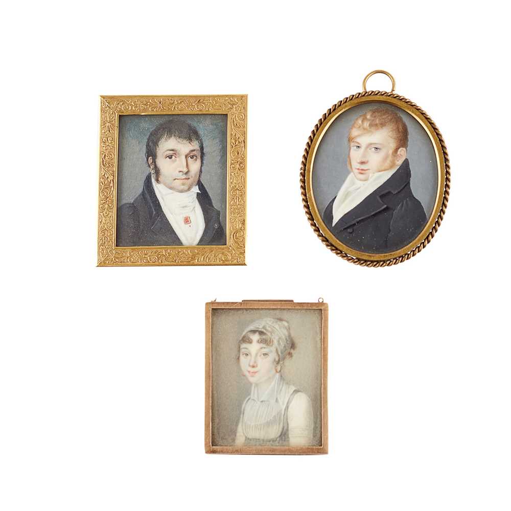 Y THREE PORTRAIT MINIATURES EARLY