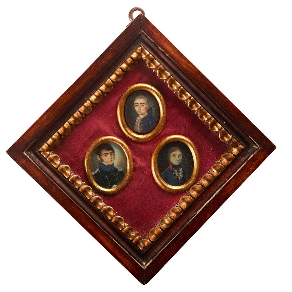 Y THREE PORTRAIT MINIATURES OF