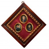 Y THREE PORTRAIT MINIATURES OF