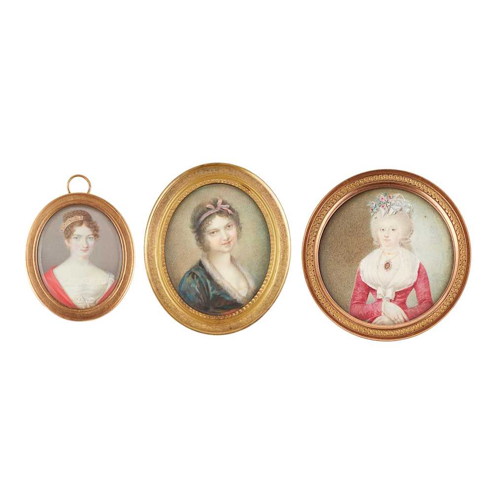 Y THREE PORTRAIT MINIATURES OF