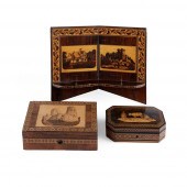 Y THREE TUNBRIDGE WARE PIECES