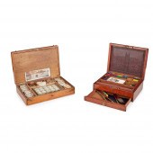 Y TWO VICTORIAN ARTIST'S BOXES