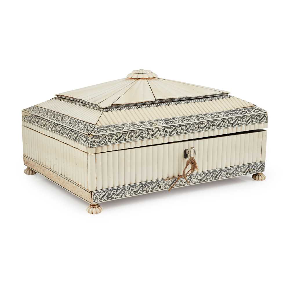 Y VIZAGAPATAM IVORY WORK BOX