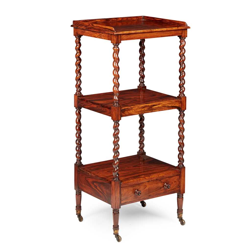 Y WILLIAM IV ROSEWOOD ÉTAGERE EARLY