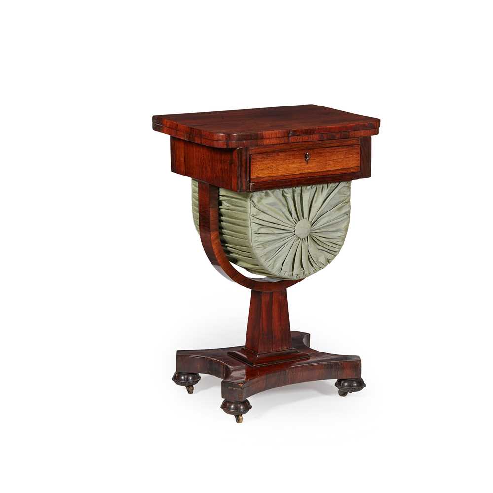 Y WILLIAM IV ROSEWOOD WORK TABLE