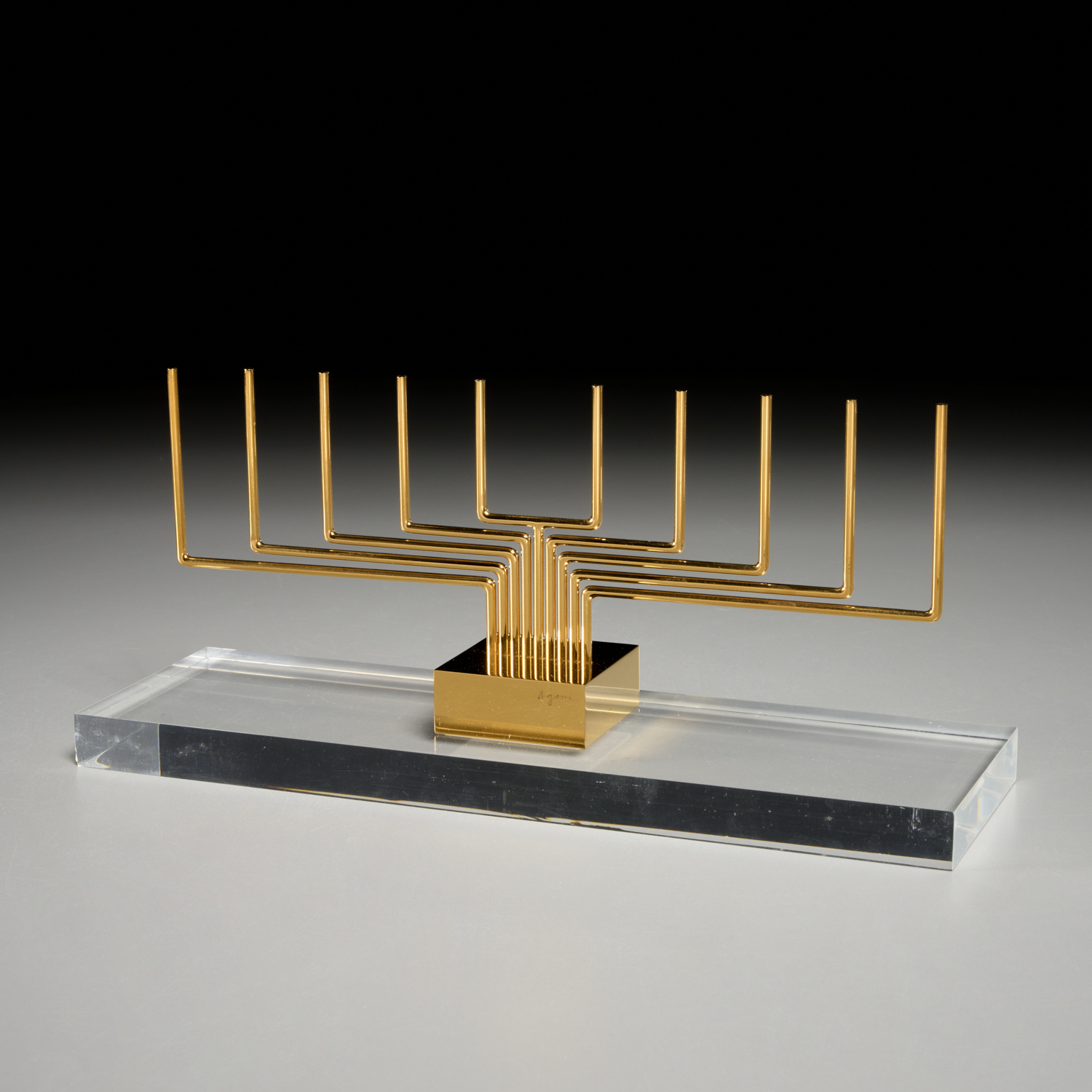 YAACOV AGAM, GOLD PLATED KINETIC
