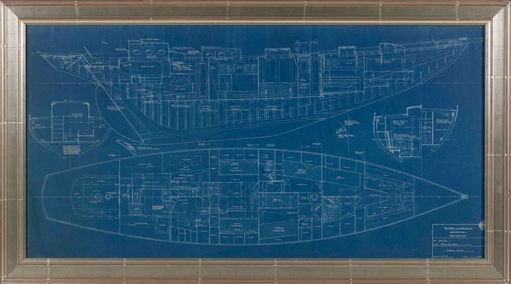 YACHT BUILDER'S BLUEPRINT NEW YORK,