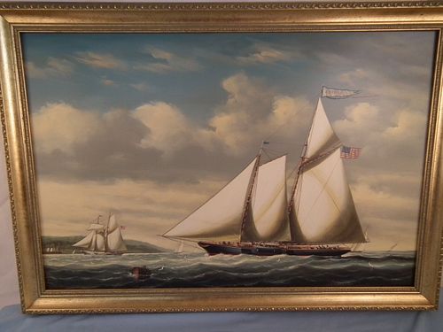 YACHT PAINTING BY