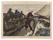 YACHT RACING WOOD ENGRAVING IM