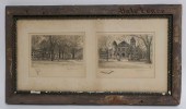 YALE - 2 ETCHINGS IN ICONIC "F
