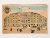 Yankee Stadium postcard with p