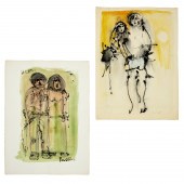 YANNI POSNAKOFF, (2) WATERCOLO