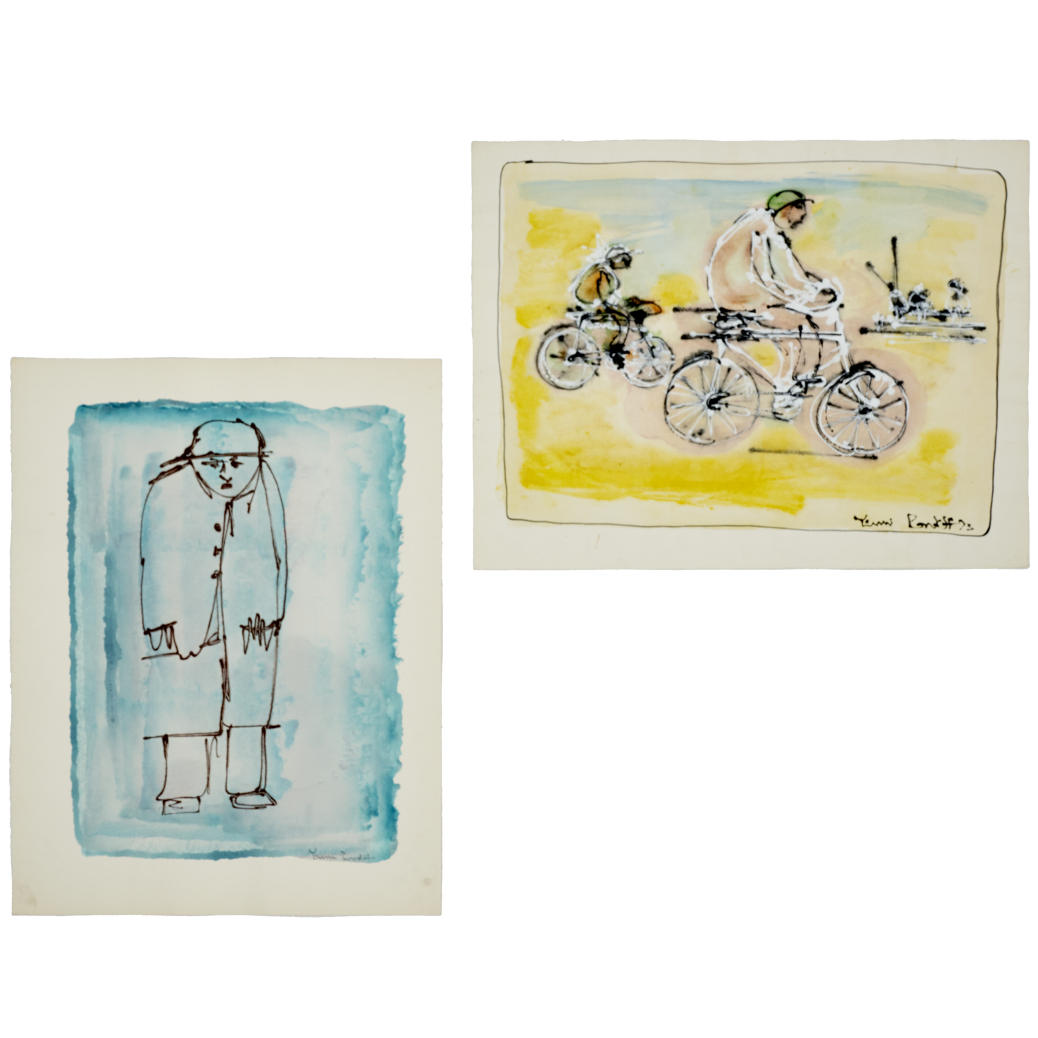 YANNI POSNAKOFF, (2) WATERCOLOR