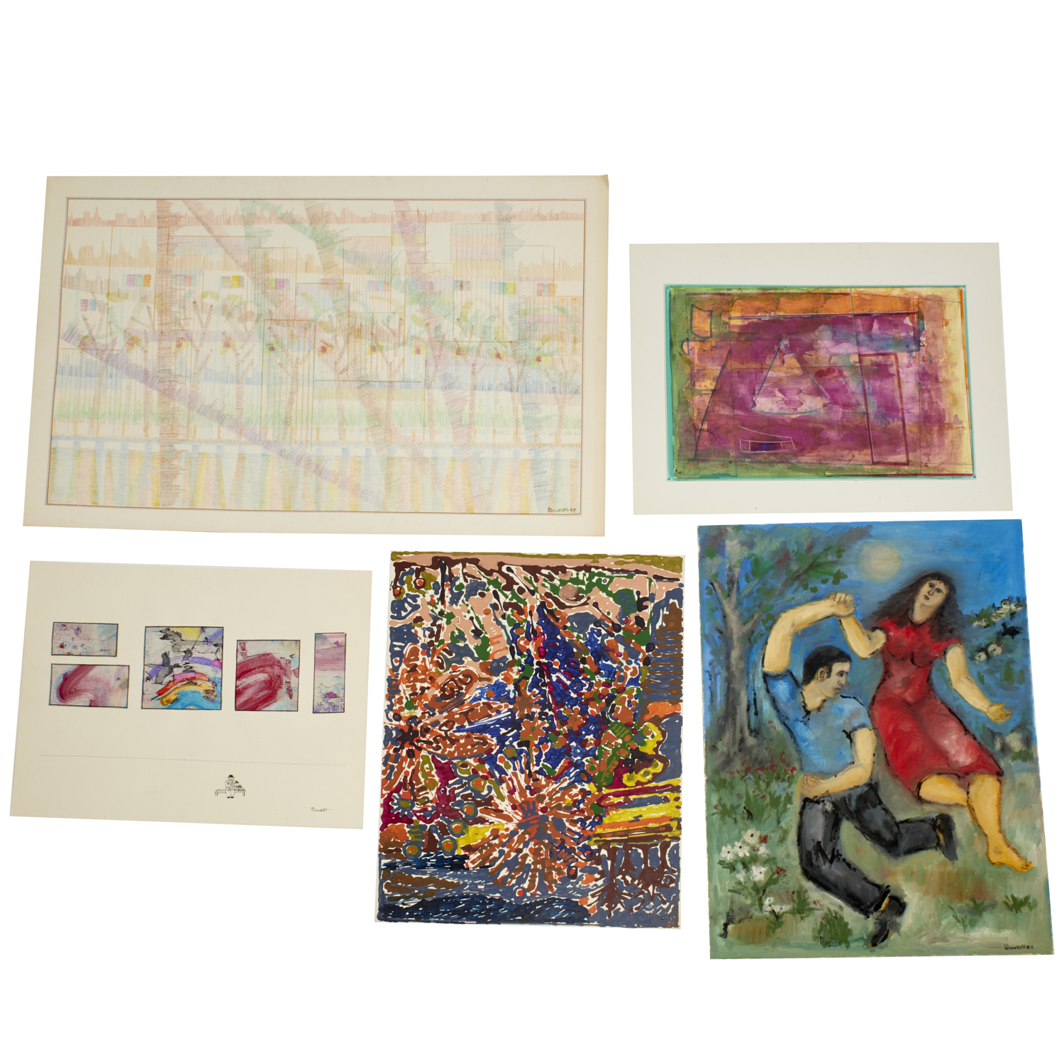 YANNI POSNAKOFF, (4) PAINTINGS, (1)