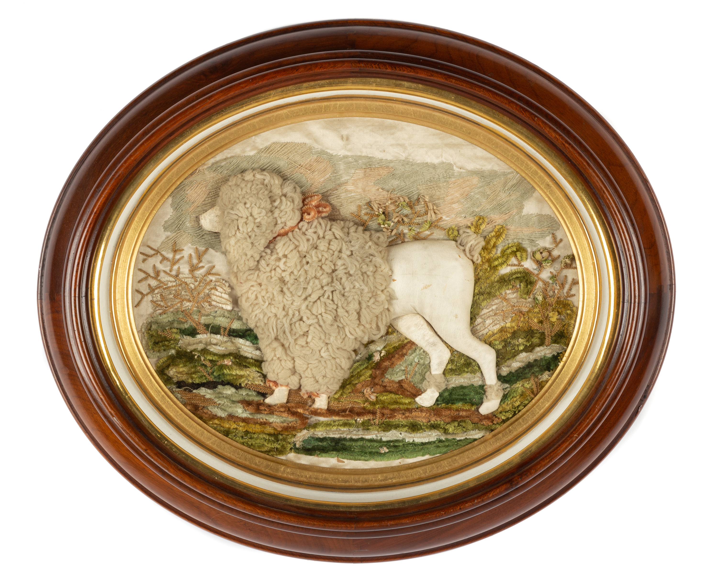 YARN WORK POODLE 19th century. In