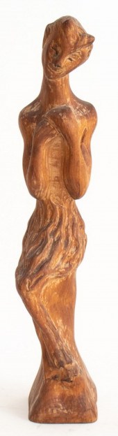 YASHA HEIFETZ SATYR WOOD SCULP