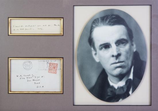 *YEATS WILLIAM BUTLER Autograph