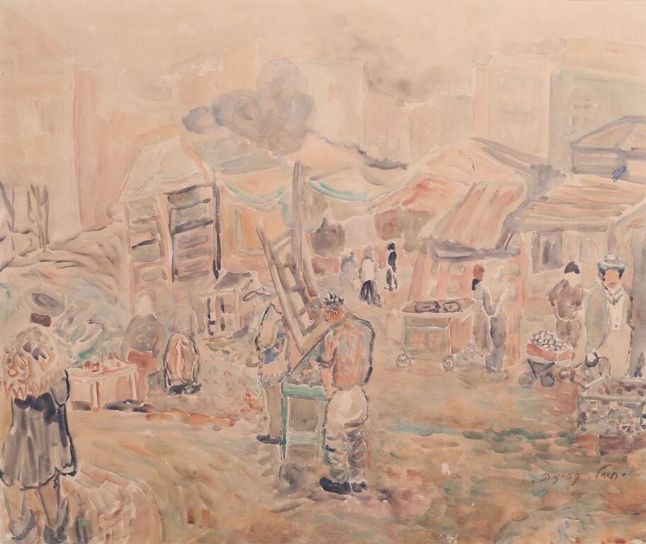YEHIEL KRIZE WATERCOLOR MARKET