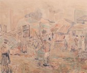 YEHIEL KRIZE WATERCOLOR MARKET