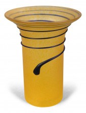 YELLOW AND WHITE MOTTLED GLASS