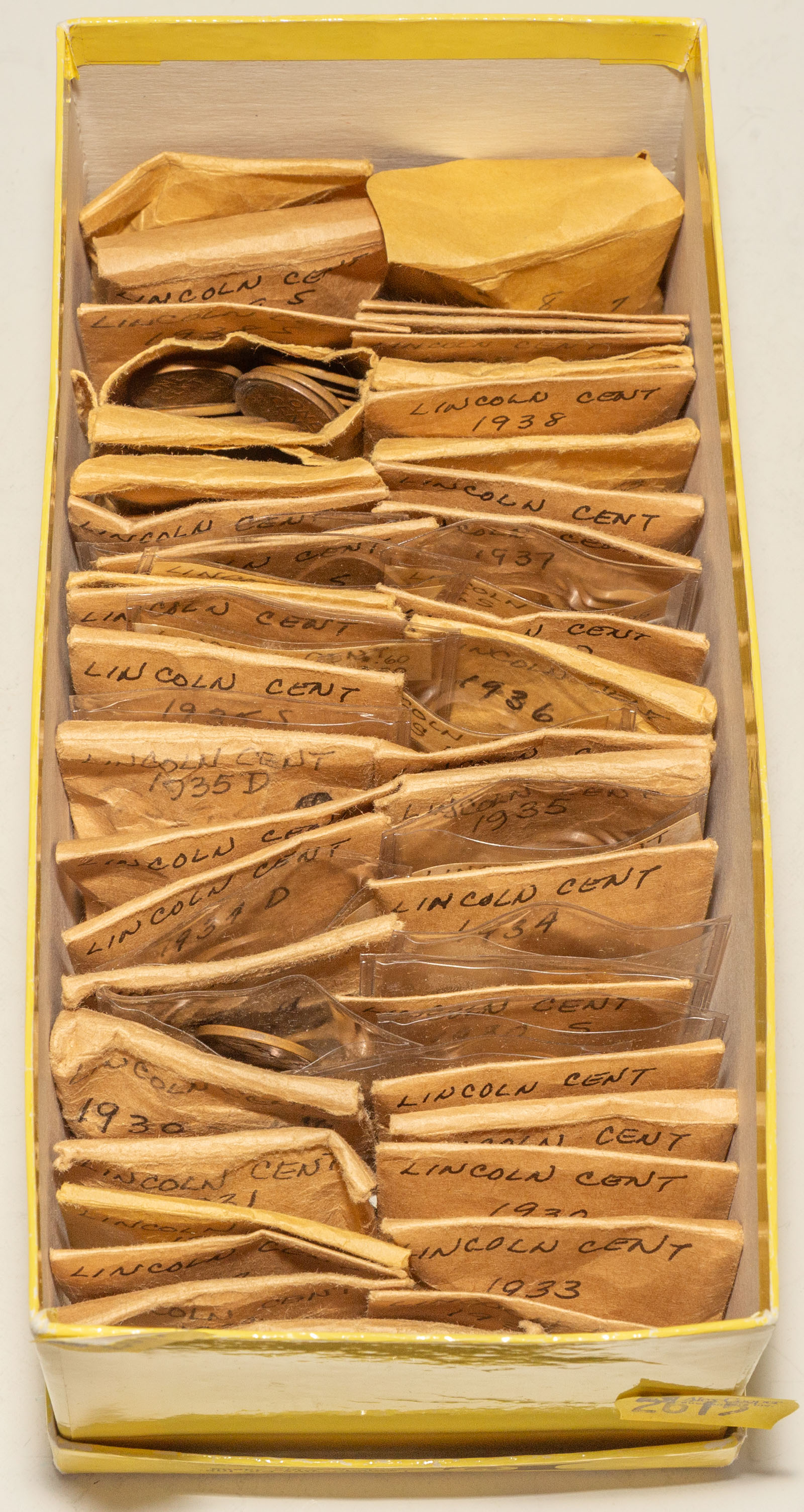 YELLOW BOX WITH 1930-1939