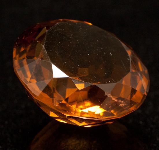 Yellow-brown topaz approximately 75