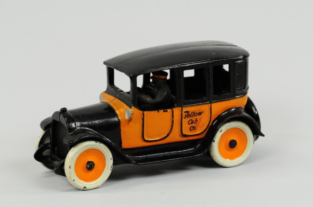 YELLOW CAB Arcade cast iron painted