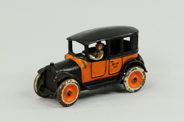 YELLOW CAB Arcade cast iron painted