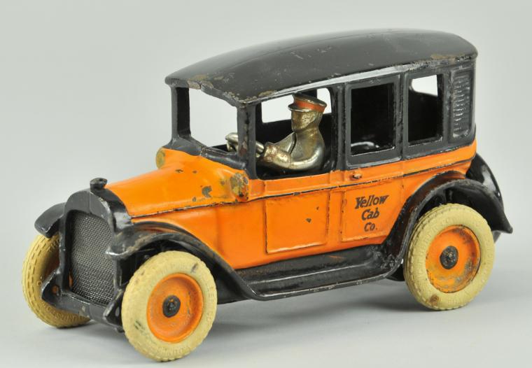 YELLOW CAB Arcade cast iron taxicab