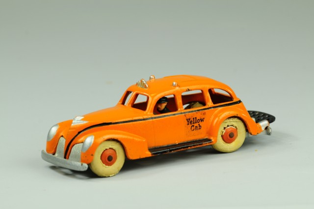 YELLOW CAB Hubley cast iron painted