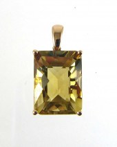 YELLOW CITRINE SOLITAIRE PENDA