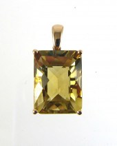 YELLOW CITRINE SOLITAIRE PENDA