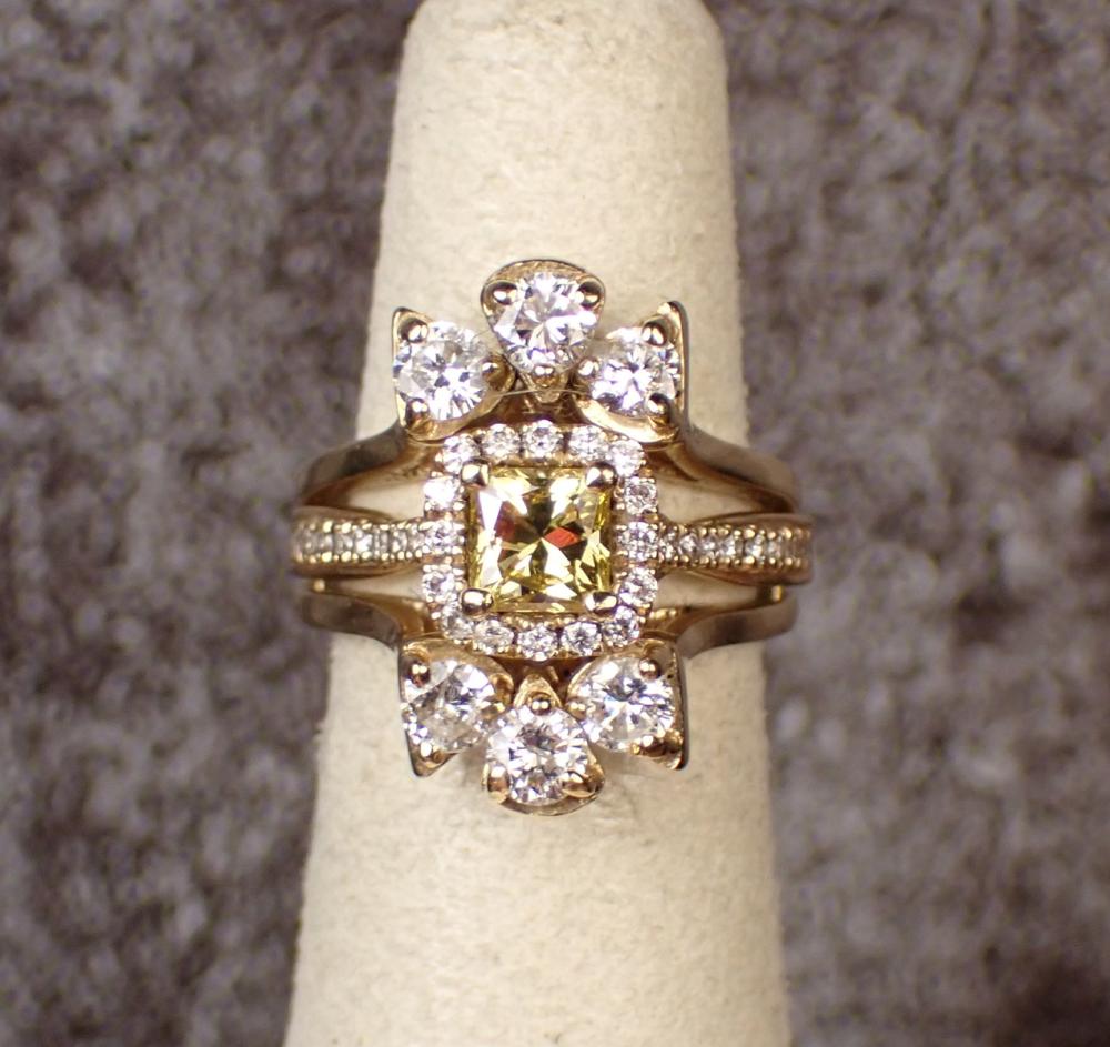 YELLOW DIAMOND AND GOLD WEDDING