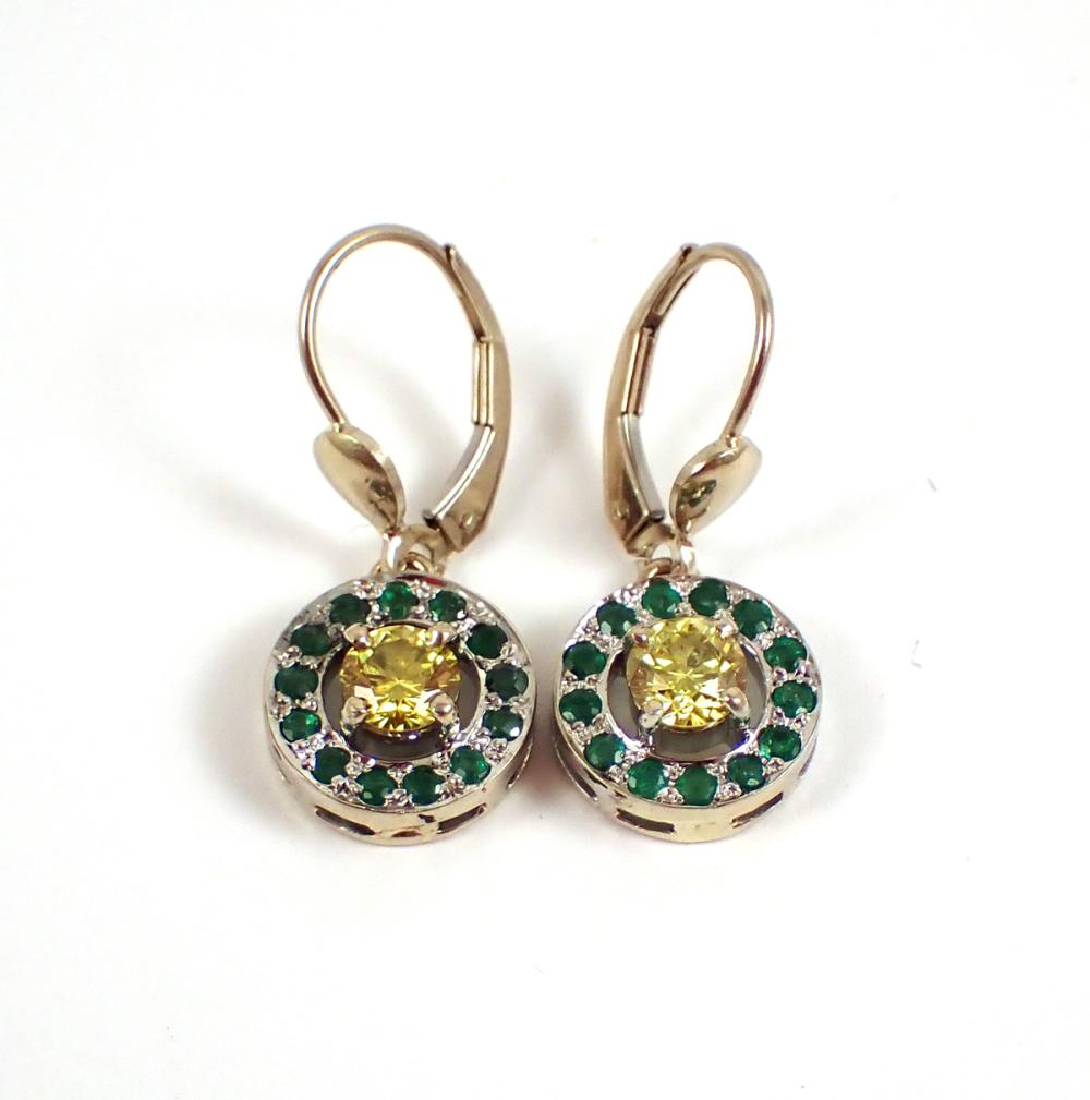 YELLOW DIAMOND, GREEN EMERALDS