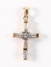 YELLOW GOLD 0.10CTW DIAMOND CR