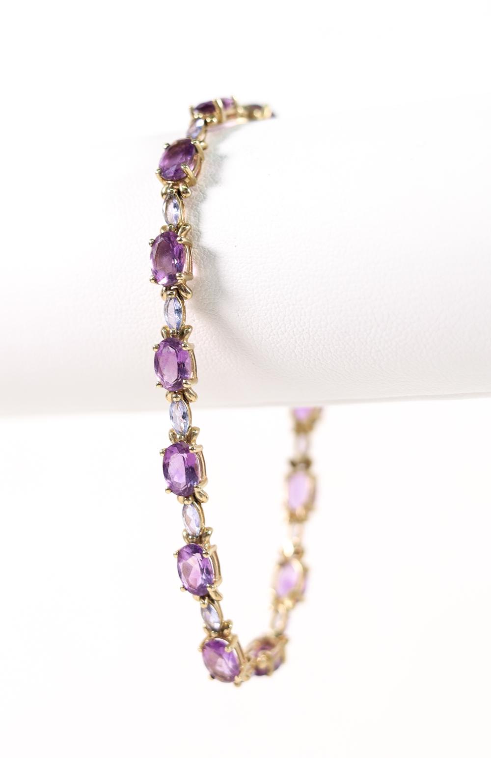 YELLOW GOLD AMETHYST & IOLITE