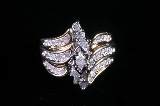 YELLOW GOLD AND DIAMOND COCKTAIL