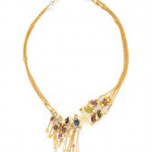 YELLOW GOLD AND MULTIGEM FRING