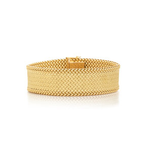 YELLOW GOLD BRACELET Mesh link