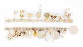 Yellow gold charm bracelets 14