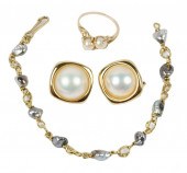 YELLOW GOLD & CULTURED PEARL R