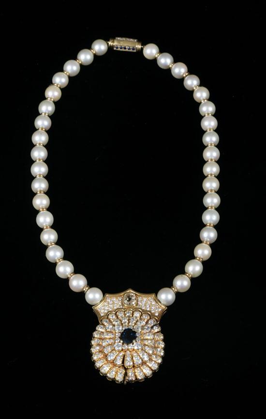 YELLOW GOLD DIAMOND SAPPHIRE AND