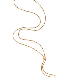 YELLOW GOLD FOB CHAIN NECKLACE
