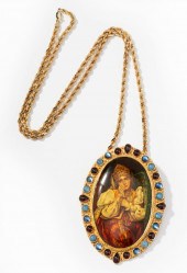 YELLOW GOLD GEMSTONE FRAMED RU