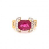 YELLOW GOLD, RUBELLITE AND DIA