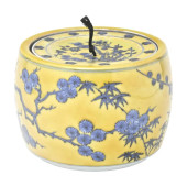 YELLOW GROUND BLUE AND WHITE C