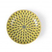 YELLOW-GROUND BLUE-DECORATED '