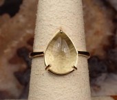 YELLOW LABRADORITE AND GOLD RI